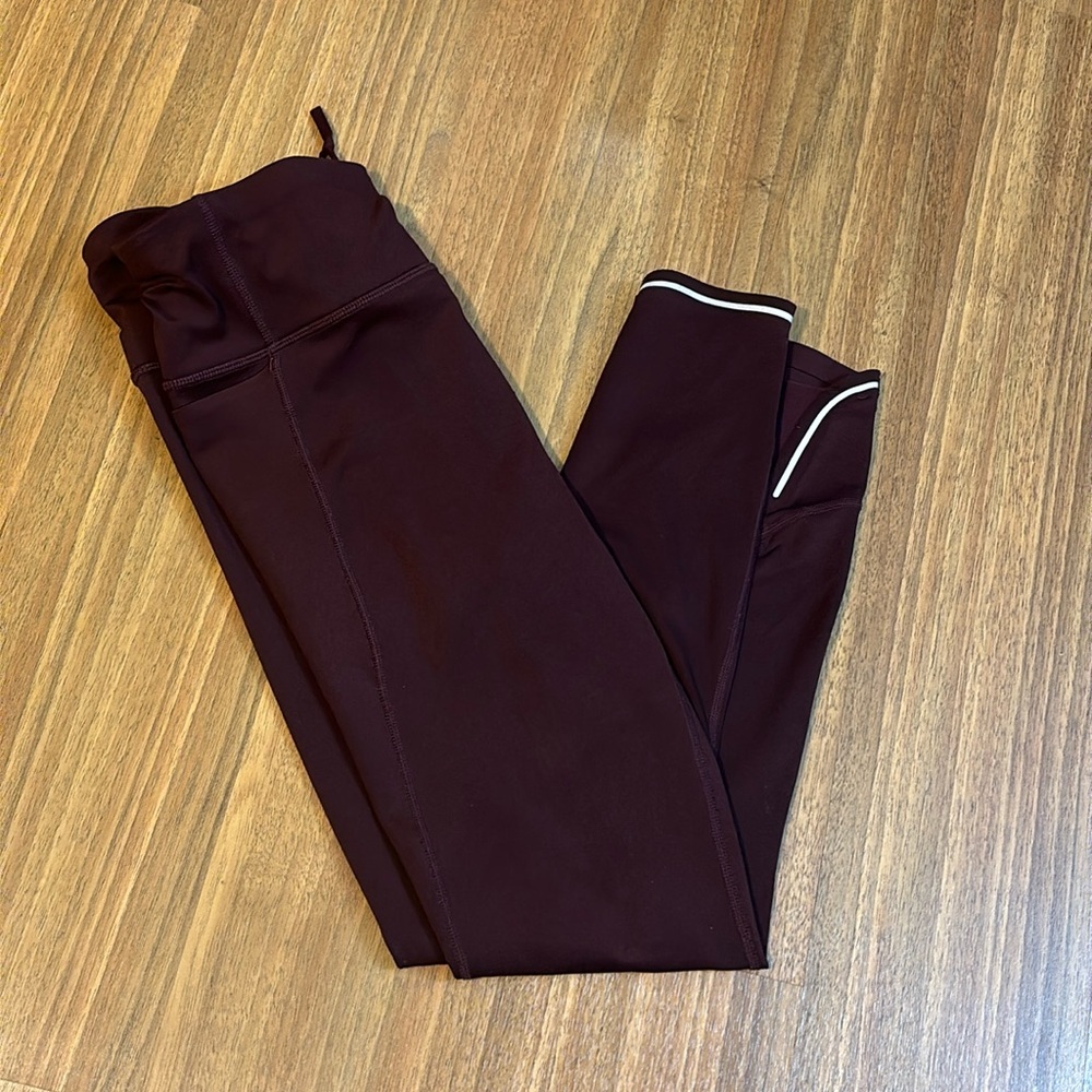 Athleta Leggings Maroon